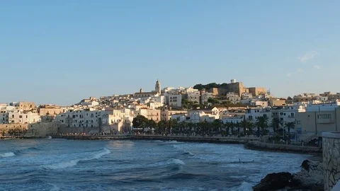Panoramic view of Vieste Italy Stock Footage 70611091
