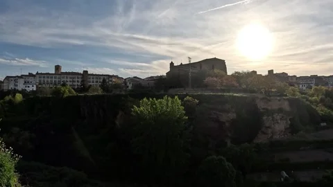 Panoramic view of the Villa de Agreda in the province of Soria Stock Footage 314284504