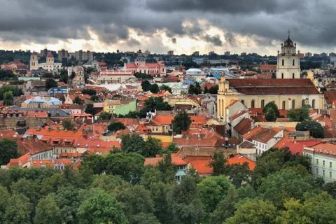 Panoramic view of Vilnius Stock Photos