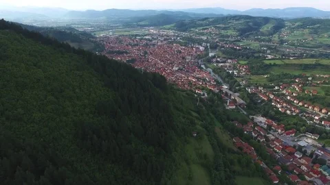 Panoramic view Visoko city Video stock 69850141