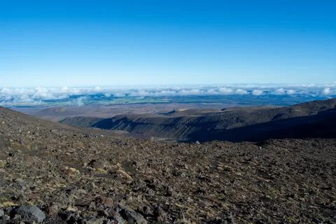 Panoramic View from Volcanic Landscape Stock Photos