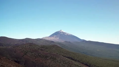 Panoramic View of the Volcano Teide, Canaries Islands, Tenerife, Spain. Video stock 90078170