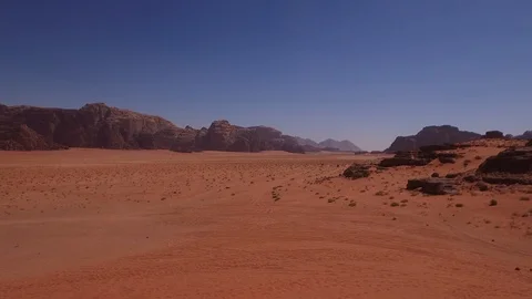 Panoramic view of Wadi Ram and sand dunes. Jordan. DJI-0519-01 스톡 동영상 102500269