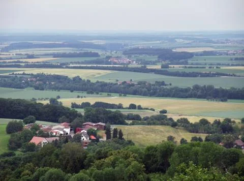 Panoramic view from waldenburg Stock Photos