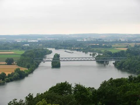 Panoramic view from Walhalla monument Stock Photos
