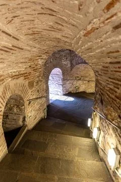 Panoramic view from White Tower monument and museum in Thessaloniki or Salo.. Stock Photos