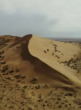 Panoramic view to wild desert Stock Photos