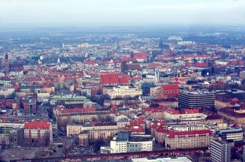 Panoramic view of wroclaw Stock Photos