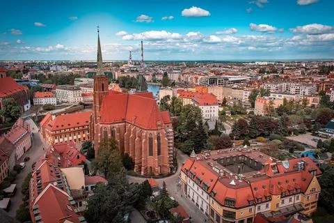 A panoramic view of Wroclaw Foto stock
