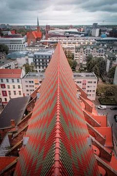 A panoramic view of Wroclaw 스톡 사진