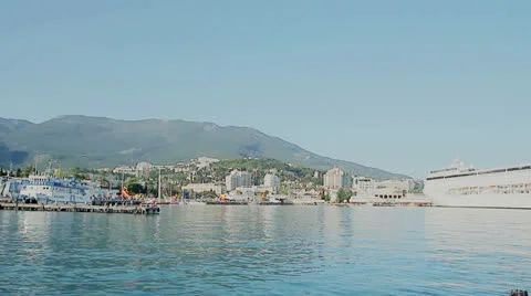 Panoramic view of Yalta Stock Footage 24070104
