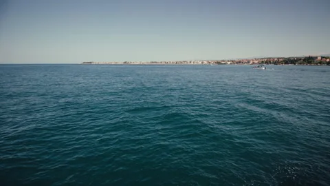 Panoramic View of Zadar Coastline Across the Adriatic Sea 動画素材 340257086