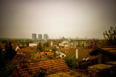 Panoramic view of Zemun Stock Photos