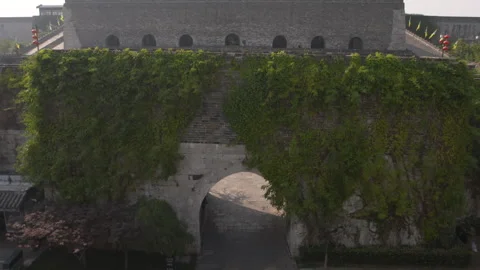 The panoramic view of Zhonghua Gate in Nanjing, Jiangsu Province. Stock Footage 247685031