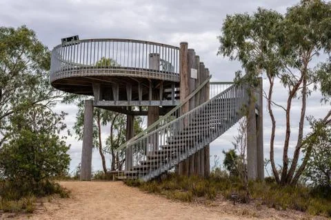 Panoramic Viewing Platform in the Royal Botanic Gardens Victoria Stock Photos