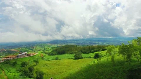 The panoramic views of the beautiful cloudy. Stock Footage 56887053