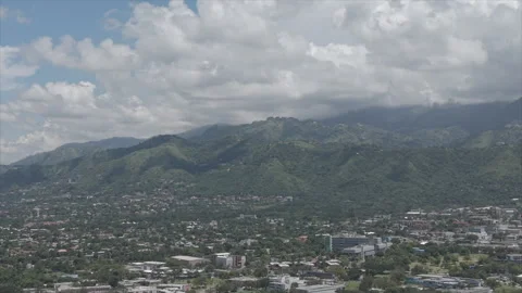 Panoramic views of the Blue Mountains overlooking Kingston Stock-Footage 335434480