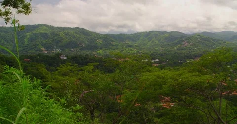 Panoramic views on the green mountain. Costa Rica. Stock Footage 82911053