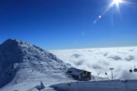 Panoramic views of the mountains 스톡 사진