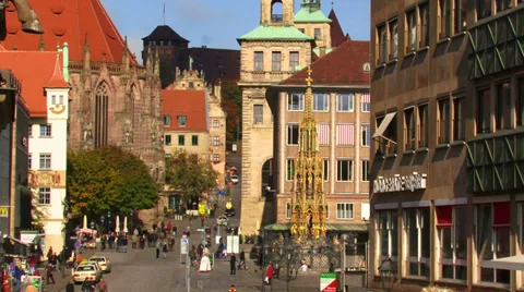 Panoramic views Nuremberg on September/October, 2010 in Germany Stock Footage 32208080