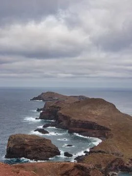 Panoramic Vista of Madeira's Eastern Point - Wide view of the Ponta de So L.. Foto stock