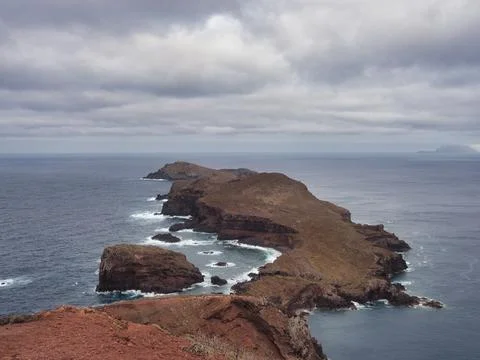Panoramic Vista of Madeira's Eastern Point - Wide view of the Ponta de So L.. Foto stock