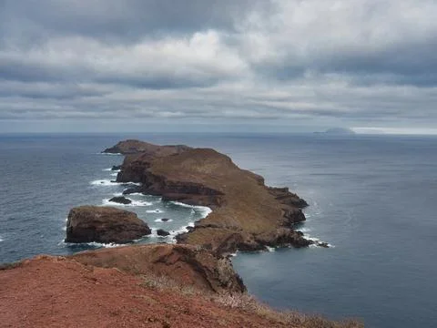 Panoramic Vista of Madeira's Eastern Point - Wide view of the Ponta de So L.. Foto stock