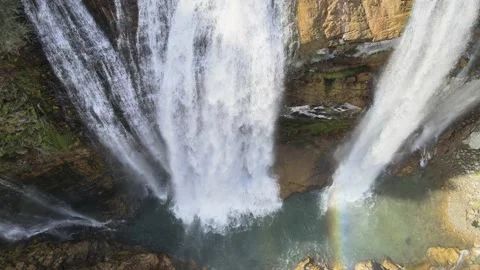 Panoramic waterfall landscape Video stock 239267190