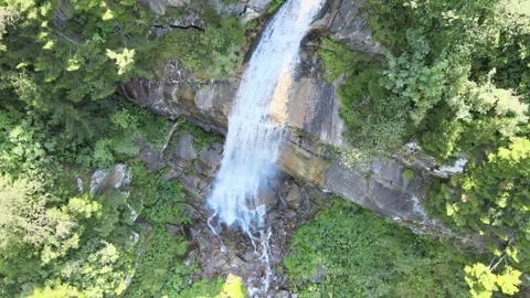 Panoramic waterfall landscape Stock Footage 240777027