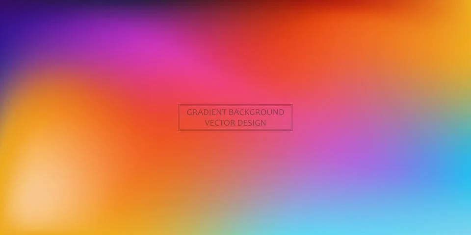 Panoramic web template multicolor gradient background, stylish design element Stock Illustration