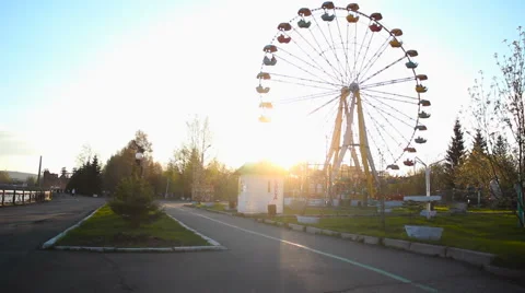 Panoramic wheel at the park Stock Footage 63095401