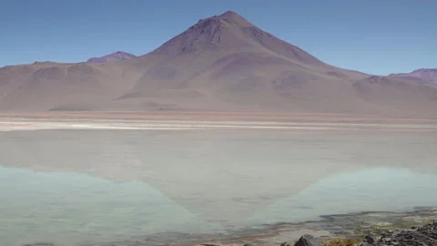 Panoramic at White Lagoon - Bolivia. Stock Footage 134494014