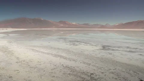 Panoramic at White Lagoon - Bolivia. Stock Footage 134494683