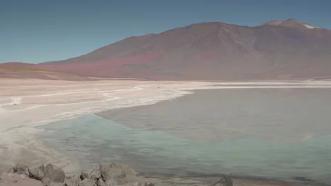 Panoramic at White Lagoon - Bolivia. Stock Footage 134496819