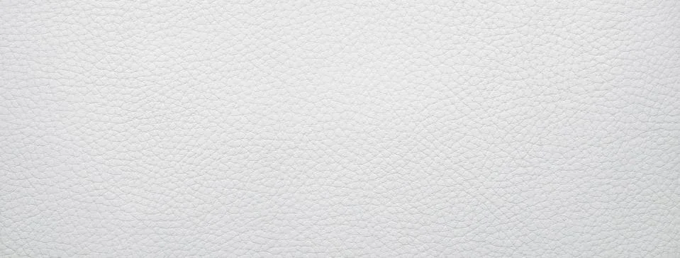 Panoramic white leather texture, background with copy space Stock Photos