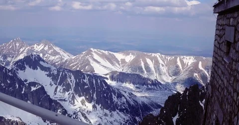 Panoramic wiev from Lomnicky Stit. High Tatras mountains of Slovakia. Stock Footage 83848952