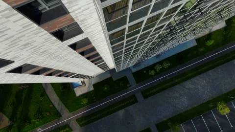 Panoramic windows of skyscraper provide breathtaking views Stock Footage 267376086