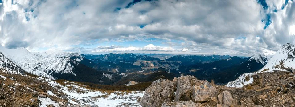 Panoramic winter landscape 写真素材