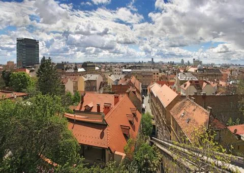 Panoramic zagreb Stock Photos