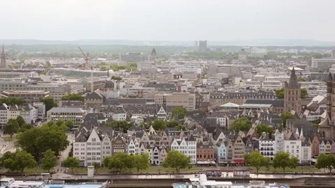 Panormalc View over cologne, germany Stock Footage 78533221