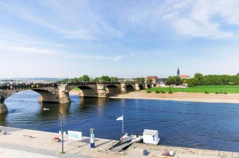Panormaview of Dresden in Germany Stock Photos