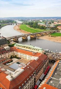 Panormaview of Dresden in Germany Stock Photos