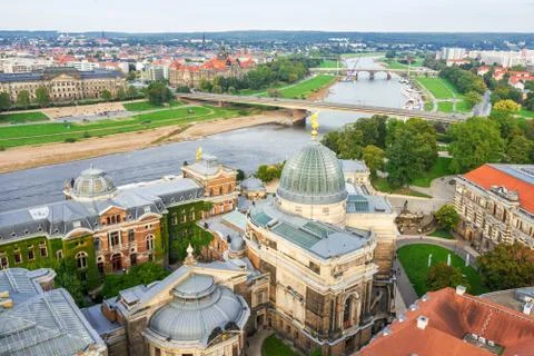 Panormaview of Dresden in Germany Stock Photos