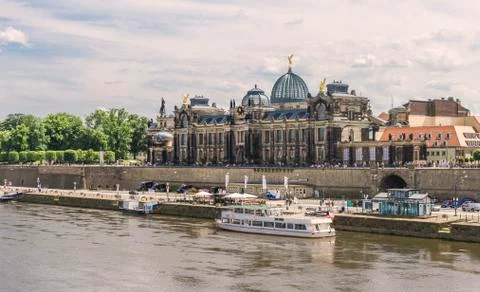 Panormaview of Dresden in Germany Stock Photos