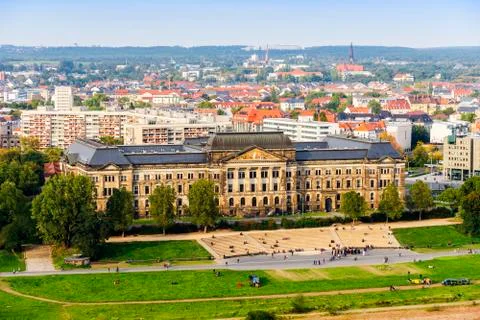 Panormaview of Dresden in Germany Stock Photos