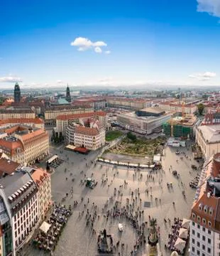 Panormaview of Dresden in Germany Stock Photos
