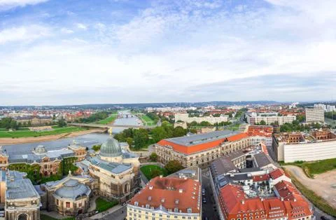 Panormaview of Dresden Stock Photos
