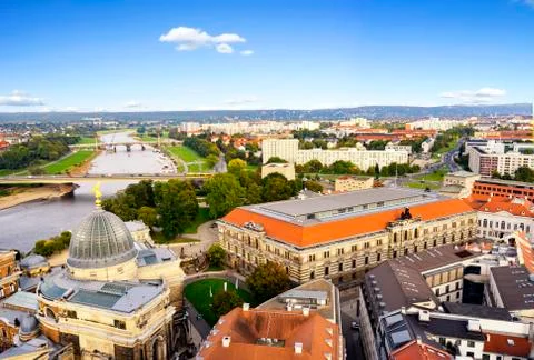 Panormaview of Dresden Stock Photos