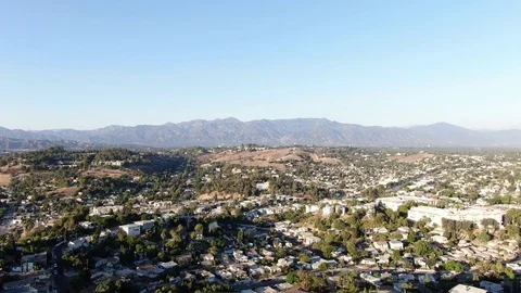Panormic View of Los Angeles at Sunset Stock Footage 118471210
