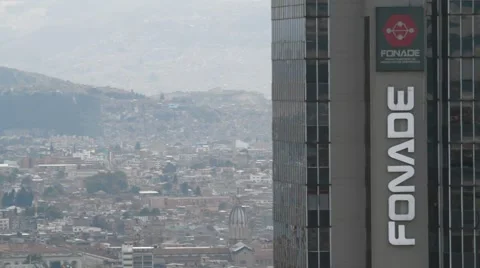 Panroamic Shot of Dontown Bogota Stock Footage 42268528